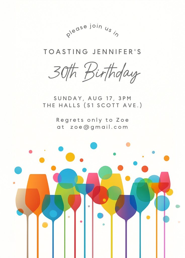 Ambience - birthday invitation